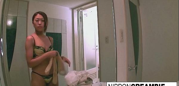  Japanese couple record themselves fucking in a hotel room